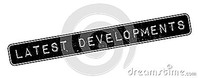 Latest Developments rubber stamp Stock Photo