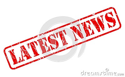 Latest news red stamp text Vector Illustration