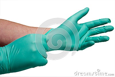 Latex Free Medical Gloves Stock Photo