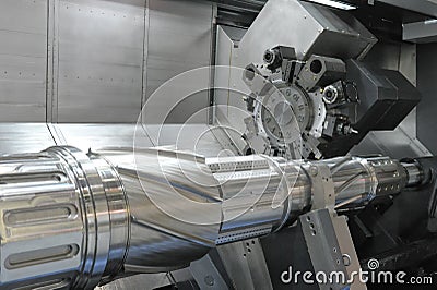 Lathe, CNC milling Stock Photo