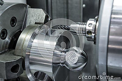 Lathe, CNC milling Stock Photo