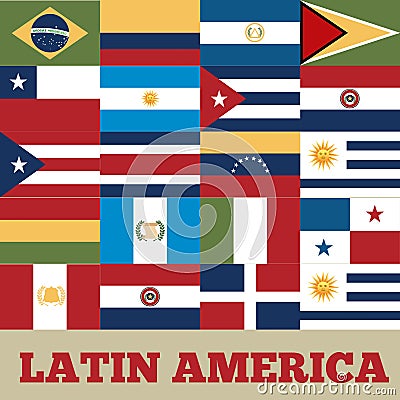 latin america countries Cartoon Illustration