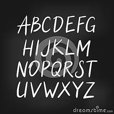 Latin english alphabet, simple font Stock Photo