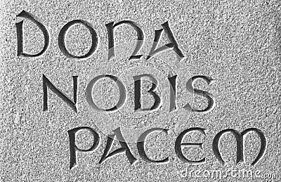 Dona Nobis Pacem Stock Photo