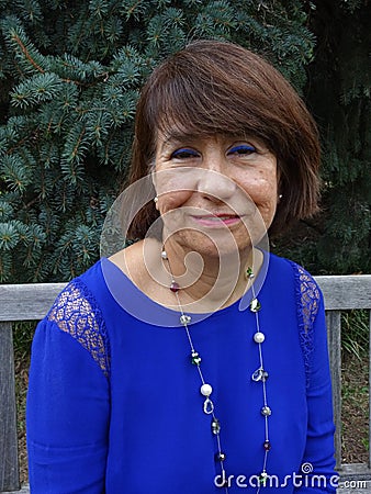 Latina in Sunday Dress Stock Photo