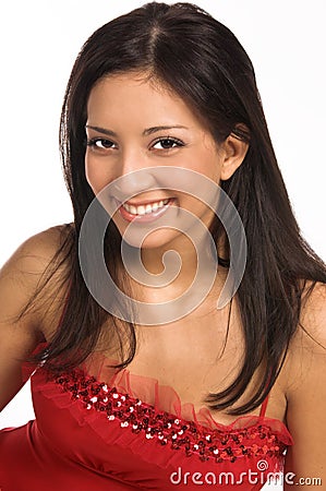 Latina Woman Close Up Stock Photo