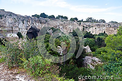 Latomia del Paradiso valley, Syracuse, Sicily, Italy Stock Photo