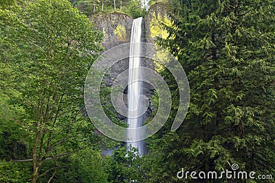 Latourell Falls Oregon Stock Photo