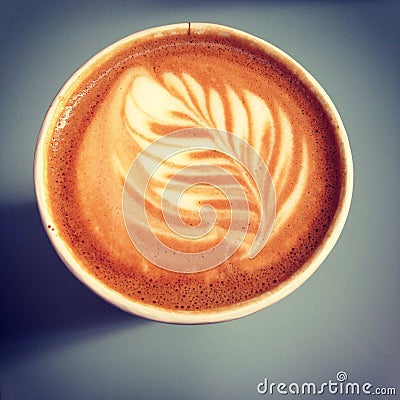 Latte art Stock Photo