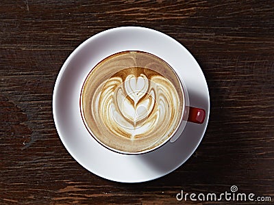 latte art heart Stock Photo