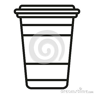 Latte cup icon outline vector. Takeaway food Vector Illustration
