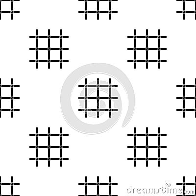 Lattice in the cell of the prisoner. A metal door to hold criminals.Prison single icon in black style vector symbol Vector Illustration