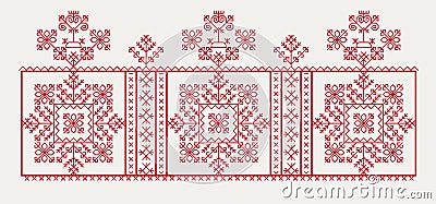 Latvian/ Baltic ethnographic pattern. Stock Photo