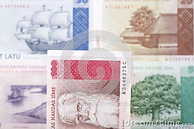 Latvian lats a business background Editorial Stock Photo