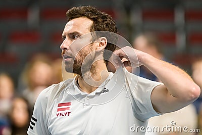 Latvian professional tennis player Ernests Gulbis played his last match in career Editorial Stock Photo