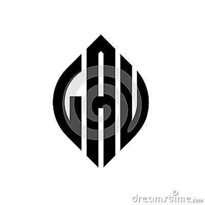 LAU circle letter logo design with circle and ellipse shape. LAU ellipse letters with typographic style. The three initials form a Vector Illustration