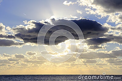 Lauderdale By The Sea Morning Sun Stock Photo