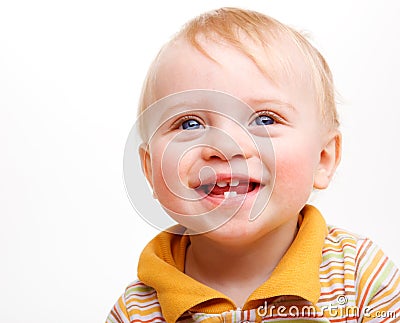 Laughing baby Stock Photo