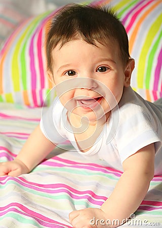 Laughing baby Stock Photo