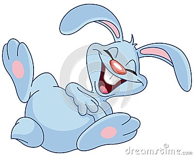 Laughing bunny Vector Illustration