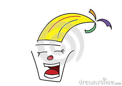 Laughing clown. Hand drawn vector design Vector Illustration
