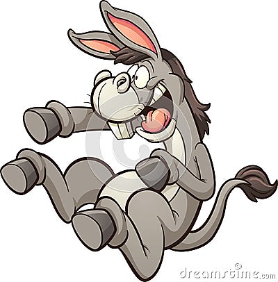 Laughing donkey Vector Illustration