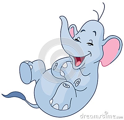 Laughing elephant Vector Illustration