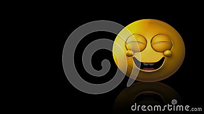Laughing Emoji on Reflective Black Background 4K Loop Stock Footage - Video  of funny, cute: 206962232