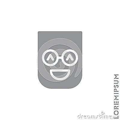 Laughing, emotion icon. Fun, face vector. Humor, smile, positive symbol. style sign for mobile concept and web design. Smile Vector Illustration