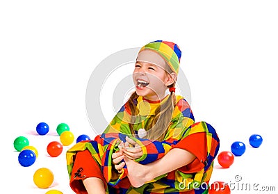 Laughing fool Stock Photo