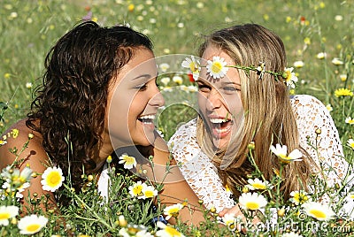 Laughing girls Stock Photo