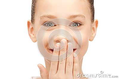 Laughing teenage girl Stock Photo