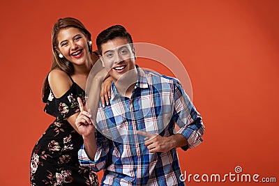 Laughing young couple Stock Photo