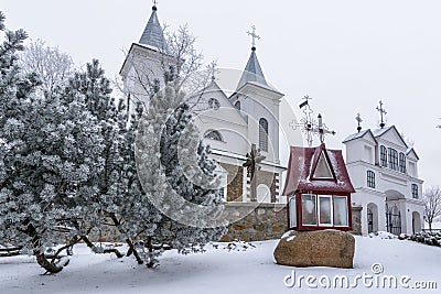 Laukuva church detail Stock Photo