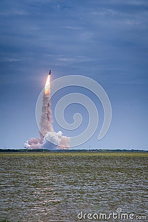 Launch of Atlantis - STS-135 Stock Photo