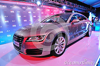 Launch of new Audi A7, on display, at Audi Fashion Festival 2011 Editorial Stock Photo
