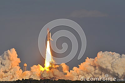 Launch of Space Shuttle Discovery Editorial Stock Photo