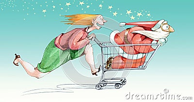 Launched in Christmas shopping Stock Photo