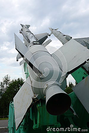 Launcher of the Soviet-made anti-aircraft missile C-125 Editorial Stock Photo