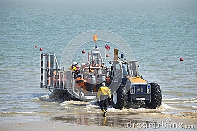 Launching the lifeboat. Editorial Stock Photo