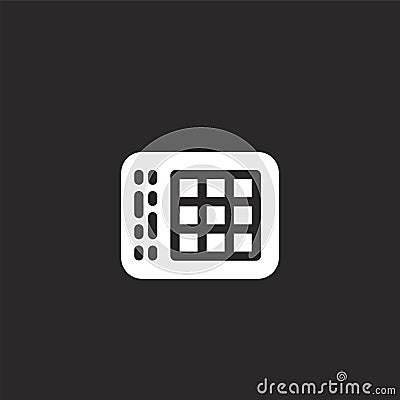 launchpad icon. Filled launchpad icon for website design and mobile, app development. launchpad icon from filled music instruments Vector Illustration