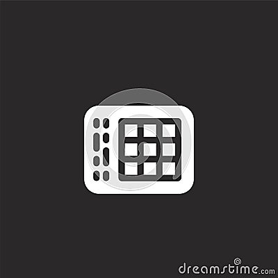 launchpad icon. Filled launchpad icon for website design and mobile, app development. launchpad icon from filled music instruments Vector Illustration