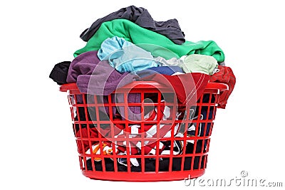 Laundry basket Stock Photo