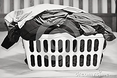 Laundry Basket Stock Photo