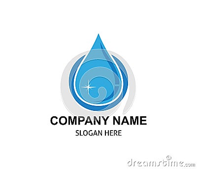 laundry and clean water source processing logo design Stock Photo