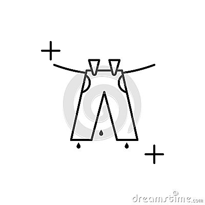 Laundry, clothe and peg icon. Simple line, outline vector elements of housework for ui and ux, website or mobile application Stock Photo