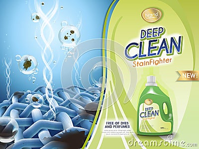 Laundry detergent ads Vector Illustration
