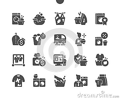 Laundry. Express cleaning. Best washing machine. Vector Illustration