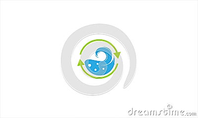 Laundry icon logo desingn template vector illustration Vector Illustration