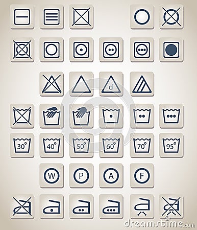 Laundry icons Vector Illustration